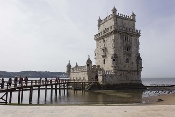 Fototapeta na wymiar Belem Tower of Lisbon, Unesco world heritage, 