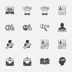 job icons set.vector/illustration.