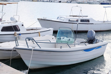 Fototapeta premium The image of an passenger motor boat