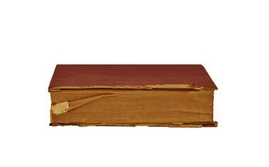 Vintage books on the white background - isolated