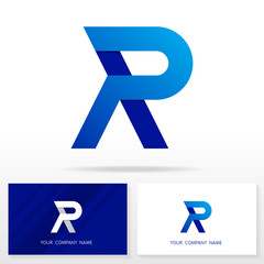 Letter R logo design. Business vector sign. Business card templates.