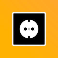 Fototapeta premium power socket vector icon