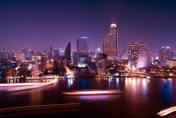 Obraz na płótnie Canvas Bangkok City at night time