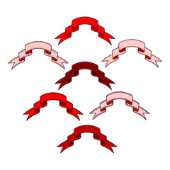 Fototapeta premium Vintage ribbon banners set