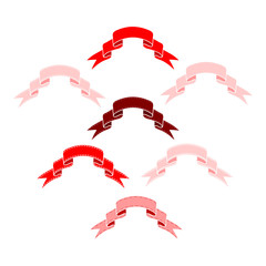 Fototapeta premium Vintage ribbon banners set