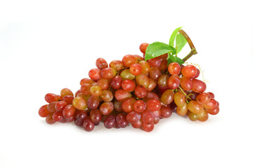 red grape isolated on white background.