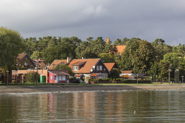Lithuania, Neringa municipality, Nida - Houses at the Curonian Lagoon