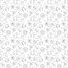 Coloring book - seamless flower pattern