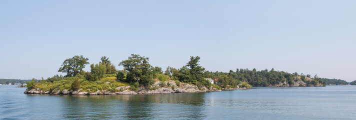 Small lonely island Brockville Thousand Islands Canada Ontario