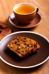 Chocolate and nuts pumpkin cake