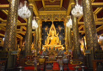 Buddhachinaraj beautiful color statue of a Buddhist of Thailand