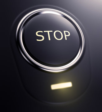 button with text stop