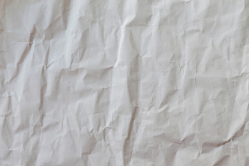 white crumpled paper, background and texture