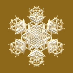 Snowflake on a gold background