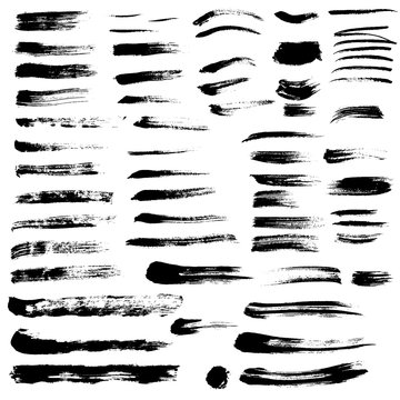 Black paint brush strokes collection vol. 2