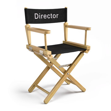 Director chair isolated on white