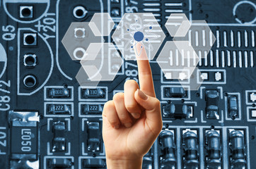 Future technology concept integrates electronics and bio-technologies