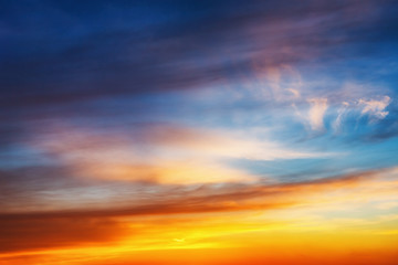 Obraz premium Sunset dramatic sky clouds