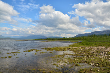 Lake of Putorana plateau in summer.