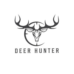 deer hunter vector design template