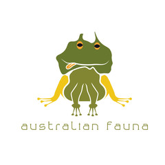 frog with head in form of australian map