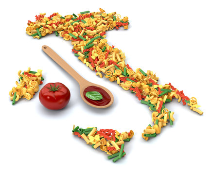 concept of italian pasta