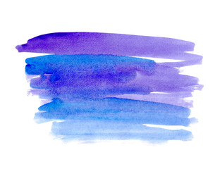A fragment of the blue background painted with watercolors