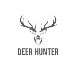 deer hunter vector design template
