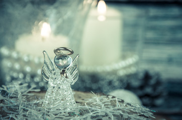 angel and candle decoration