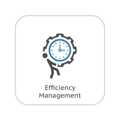 Efficiency Management Icon. Business Concept. Flat Design.