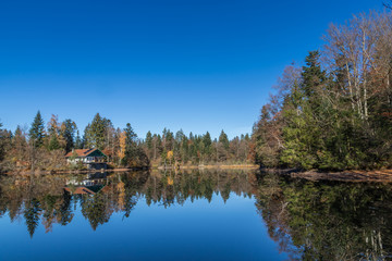 étang de Haute-Saône en automne