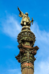 Fototapeta na wymiar Columbus monument in Barcelona.