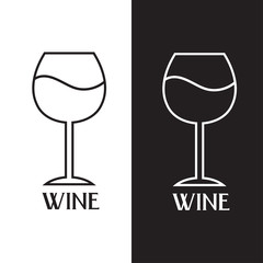 wine glass vector design template