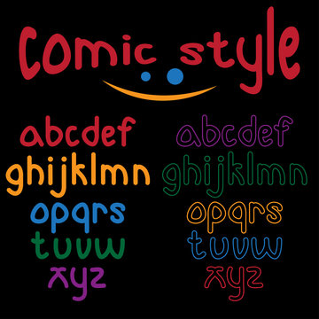 lowercase comic style alphabet