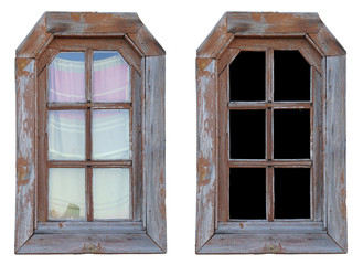 Window in a wooden frame