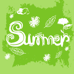 Creative graphic for summer. Watercolor. Vector