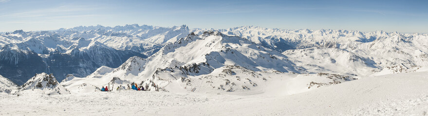 Fototapeta na wymiar View of a ski slope