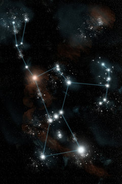 An artist's depiction of the Constellation Orion