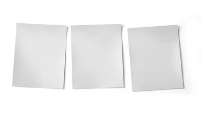 Three blank photo frame