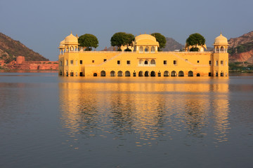 Jal Mahal and Man Sagar Lake in Jaipur, Rajasthan, India.