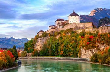 Castle Kufstein on the Inn river, Austria