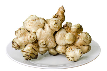 Jerusalem artichoke on the plate