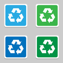 Recycle icons set great for any use. Vector EPS10.