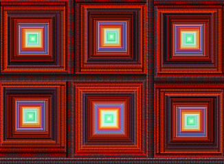 Abstract digital fractal square art