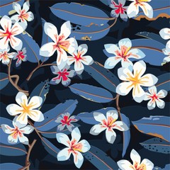 Tropic Floral Seamless Pattern