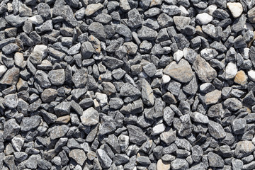 Crushed grey stones