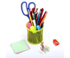 Colorful School Supplies Stationery and notepad