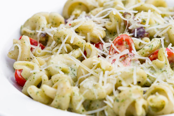 trottole dish with a light pesto