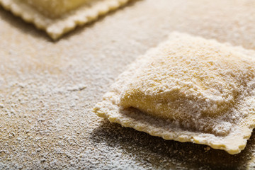 Handmade fresh ravioli