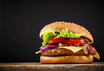 fresh tasty burger © Mara Zemgaliete